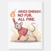 Aries Energy Sphynx Cat No Fur All Fire Art Magnet (Vorderseite)