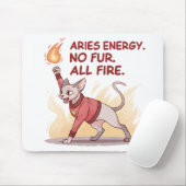Aries Energy Sphynx Cat No Fur All Fire Art Mousepad (Mit Mouse)