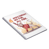 Aries Energy Sphynx Cat No Fur All Fire Art Notizblock (Rechte Seite)