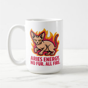 Aries Energy Sphynx-Katze Feuer Illustration Kaffeetasse