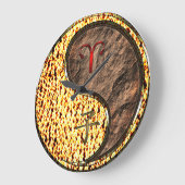 Aries & Erde Ratte Puzzle Große Wanduhr (Winkel)
