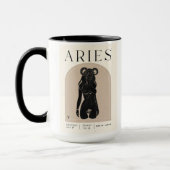 Aries Feminine Brown Black Zodiac 15 0z Tasse (Links)