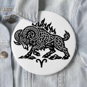 Aries Feuer‑Widder – Keltische verfluchte Tinte Zo Button (Beispiel)