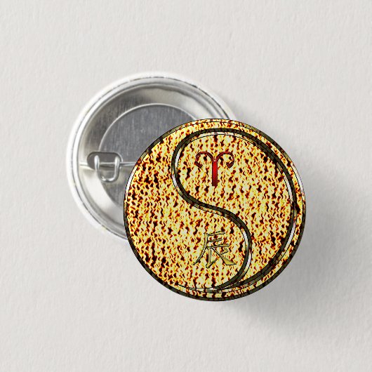 Aries & Feuerdrache Button (Vorne & Hinten)