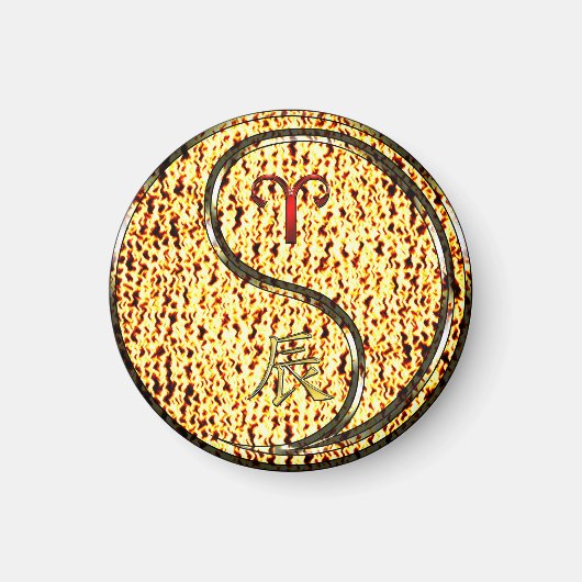 Aries & Feuerdrache Magnet (Vorne)