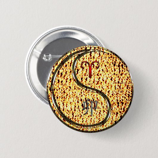 Aries & Fire Rabbit Button (Vorne & Hinten)