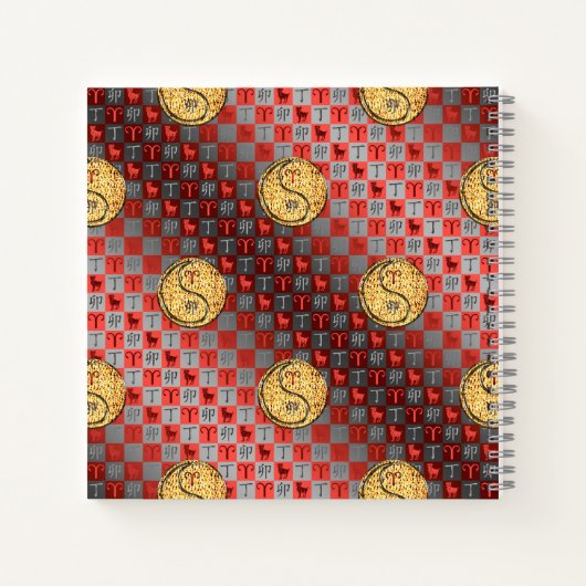 Aries & Fire Rabbit Notizblock (Rückseite)