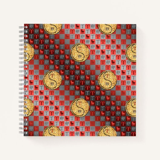 Aries & Fire Rabbit Notizblock (Vorderseite)