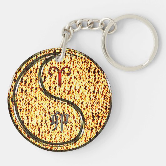 Aries & Fire Rabbit Schlüsselanhänger (Rückseite)