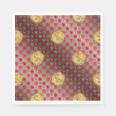 Aries & Fire Rabbit Serviette (Vorderseite)