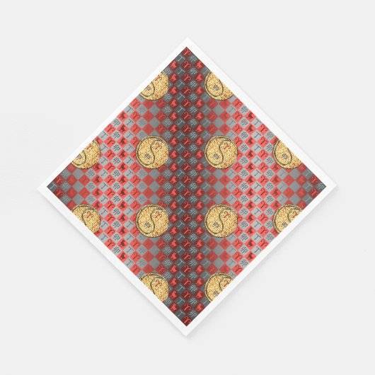 Aries & Fire Rabbit Serviette (Ecke)