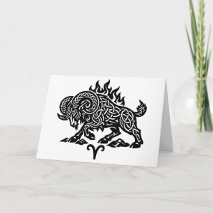 Aries Fire‑Ram – keltische, von Geistern heimgesuc Karte