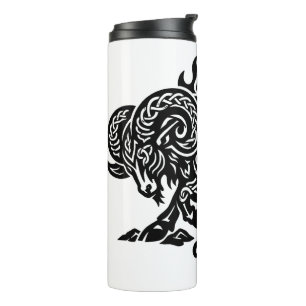 Aries Fire‑Ram – keltische, von Geistern heimgesuc Thermosbecher
