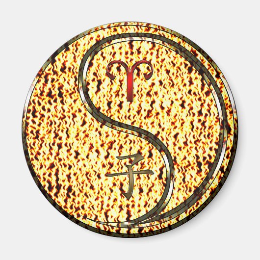 Aries & Fire Rat Magnet (Vorne)