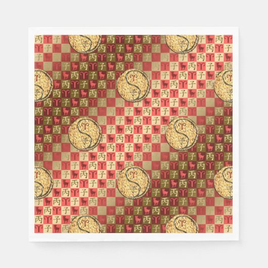 Aries & Fire Rat Serviette (Vorderseite)