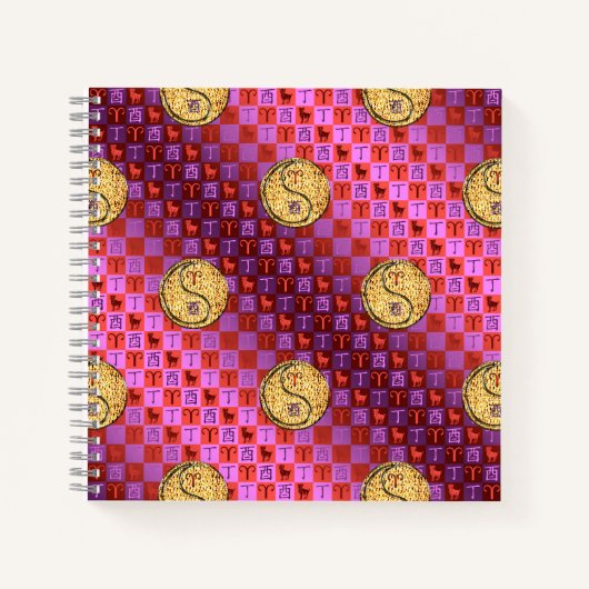 Aries & Fire Rooster Notizblock (Vorderseite)