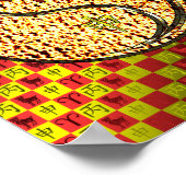 Aries & Fire Rooster Poster (Ecke)