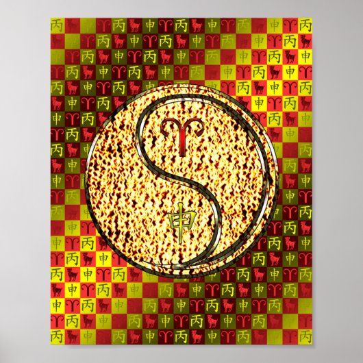 Aries & Fire Rooster Poster (Vorne)