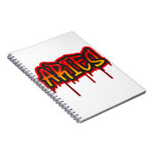 ARIES Fire Sign Driving Word Art Spray Paint Notizblock (Rechte Seite)