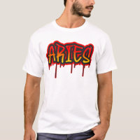 ARIES Fire Sign Driving Word Art Spray Paint