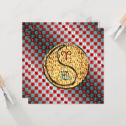 Aries & Fire Snake Karte (Vorderseite/Rückseite Beispiel)