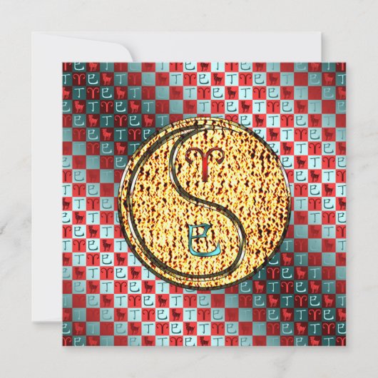 Aries & Fire Snake Karte (Vorderseite)