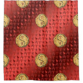 Aries & Fire Tiger Duschvorhang (Vorderseite)