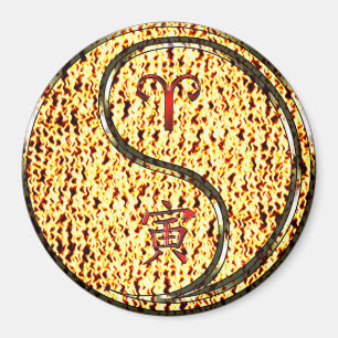 Aries & Fire Tiger Magnet