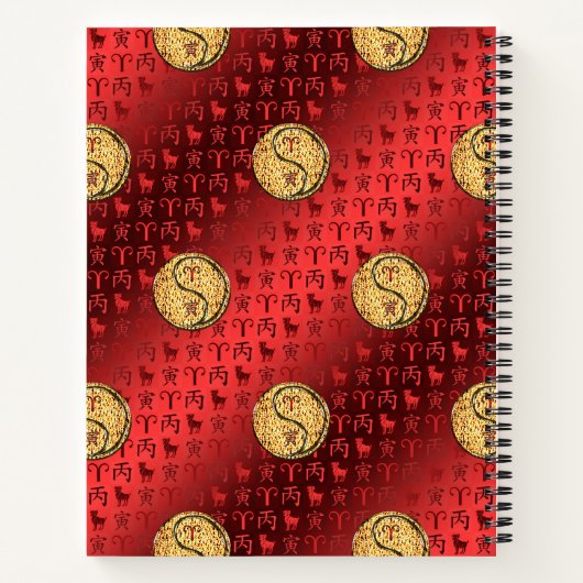 Aries & Fire Tiger Notizblock (Rückseite)