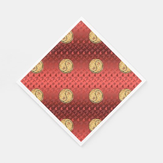 Aries & Fire Tiger Serviette (Ecke)