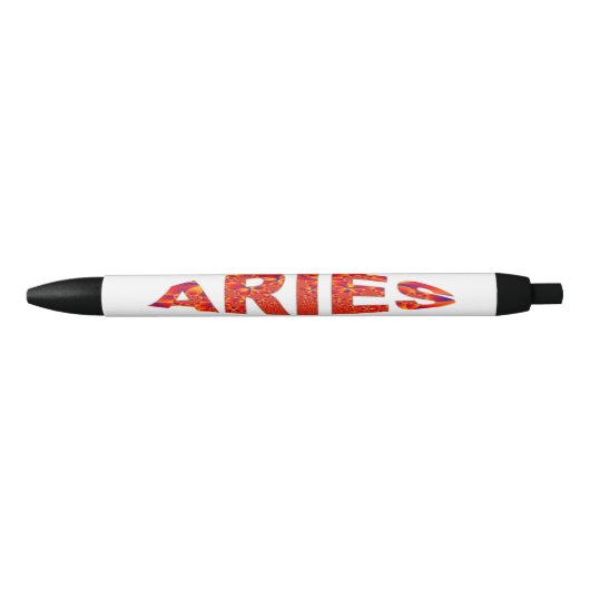 Aries - Firey Orange Yellow Blue Kugelschreiber (Vorderseite)