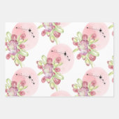 Aries Floral Wrapping Paper Sheets Geschenkpapier Set (Vorderseite 3)