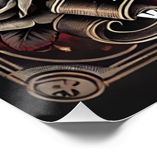 Aries "Geboren zu führen" Glossy Poster (Ecke)