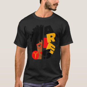 Aries Girl Africa Girl Zodiac Signs Geburtstag T-Shirt