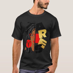 Aries Girl Afro Locs Girl T-Shirt