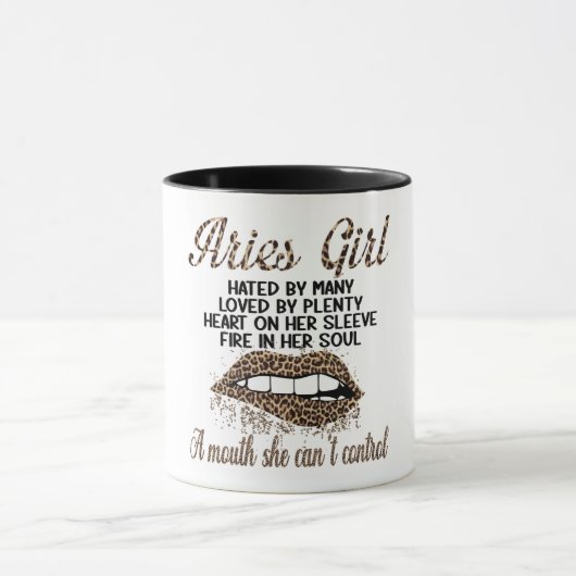 Aries Girl/Birthday Tasse (Zentrum)