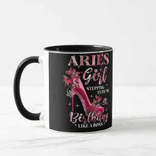 Aries Girl tritt in meinen Geburtstag ein wie ein Tasse