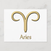 Aries Gold Symbol Postkarten (Vorderseite)