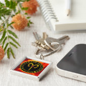 ARIES GOLD ZODIAC BIRTHDAY JEWEL Astrologie Chart Schlüsselanhänger (Seite)