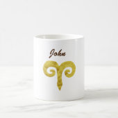 Aries Golden Astrologie Kaffeetasse (Mittel)