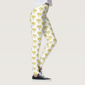 Aries Golden Astrology Custom Leggings (Rechts)