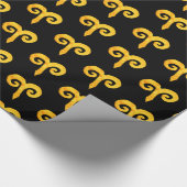 Aries Golden Astrology Sign Geschenkpapier (Ecke)