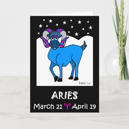 Aries Grußkarte Karte (Vorderseite)