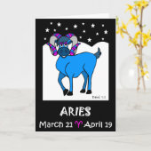 Aries Grußkarte Karte (Gelbe Blume)