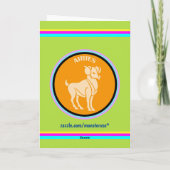Aries Grußkarte Karte (Rückseite)