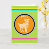 Aries Grußkarte Karte (Gelbe Blume)