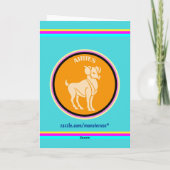 Aries Grußkarte Karte (Rückseite)