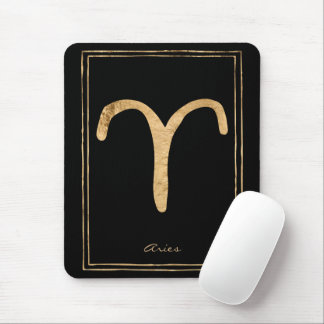 Aries Hammergerüst goldstilisierte Astrologie-Symb Mousepad