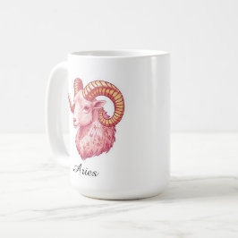 Aries Himmels-Zodiak-Aufkleber - Ästhetische rosa  Kaffeetasse