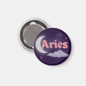 Aries Himmelsästhetisches Moon Cloud Stars Design Magnet (Vorderseite/Rückseite)